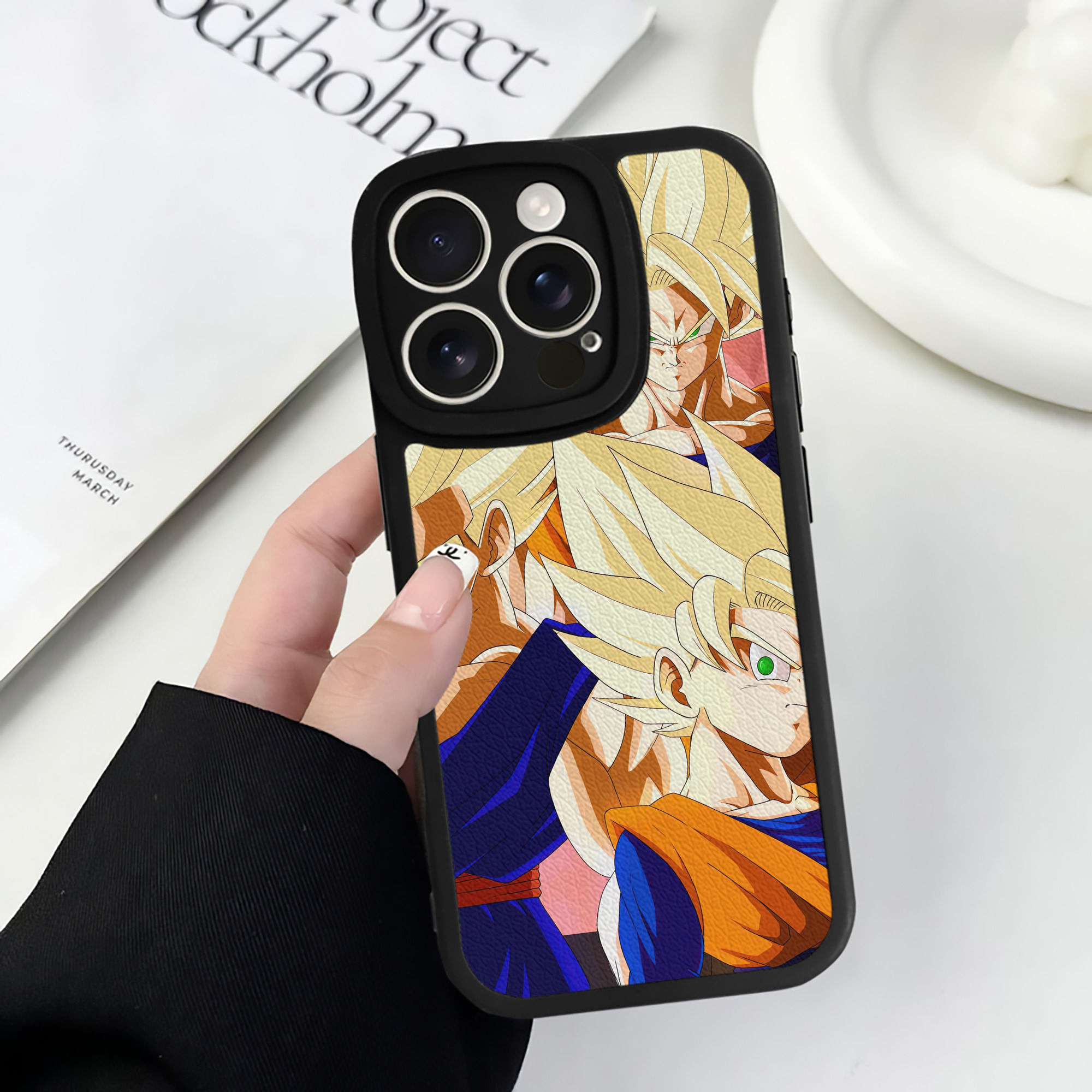 （画像用） ドラゴンボール DRAGON BALL 【iPhone 16シリーズ対応】シリコンスマホケース（レザー調） 材質：シリコン